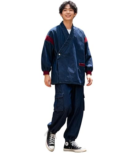 Amazon.co.jp: 水曜どうでしょう 作務衣2022 紺色 サイズ大 ワッペン付