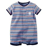 カーターズ Carter's ロンパース 前開き 半袖 男の子 綿100% Snap-Up Striped Cotton Romper 9M (67-72cm) [並行輸入品]