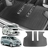 BIGKON 適合対応トヨタ アルファード ヴェルファイア 20系専用 トランクマット 2008年5月-2015年1月 アルファード ヴェルファイア 20系 ラゲッジマット ALPHARD VELLFIRE ANH20W GGH25W GGH20W ANH25W ラゲッジマット 3Dカーゴマット 防水 耐汚 摩擦に強 洗浄簡単 ブラック