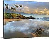M Swiet Productionsプレミアムシックラップキャンバス壁アート印刷題名ハワイ、マウイ、Makena、Secret Beach At Sunset 40" x 30" 1404673_2