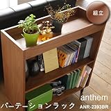 ANR-2393BR(ブラウン)【 パーテーションラック 】木とスチールの絶妙なバランスのビンテージスタイル【 anthem 】リビングとダイニングをおしゃれに間仕切るパーテーションラック!!両面見せられる収納になっていますのでお部屋の間仕