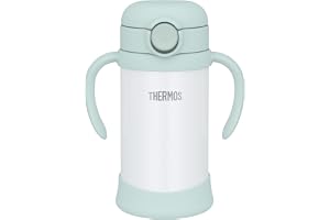 Thermos Vacuum Insulated Baby Straw Mug with Integrated Drink Spout and Gasket 350 ml Mint for Cooling Only FJT-350 MNT