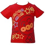 【本体綿100％】2017年 夏物 アンパンマン 天竺 線描きプリント Ｔシャツ Anpanman レッド◇80cm