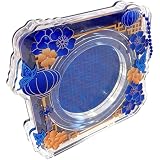 アクリル缶バッジケース【中華】缶バッジ収納 ディスプレイ 57mm 58mm 65mm 75mm サイズ対応 ブルー 推し活 オタ活 アニオタ アニメグッズ飾り