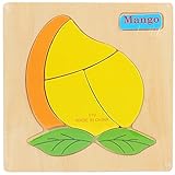 POTOJP 木製パズル 小さな立体パズ 立体の木製組立キット　桃(24種類展開)　 Mini 3D Puzzle Kids Educational Funny Toy　積み木　木のおもちゃ 組み立て