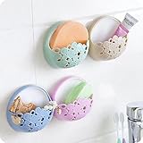 Generic Pink : Suction cup sink plastic shelf holder soap sponge drain rack kitchen sucker bath stor