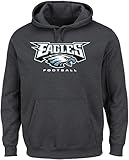 NFL Philadelphia EaglesメンズOur Team長袖スクリーン印刷フード付きフリースプルオーバー、大、チャコールヘザー