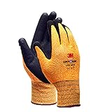 3M Safety Glove Larex MS100 天然ラテックス コーティング手袋 安全手袋 女性用手袋 安全用品 10P (オレンジレッド) [並行輸入品]