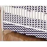 SheetWorld - Crib Skirt (28 x 52) - Purple Chevron Zigzag - Made In USA by sheetworld