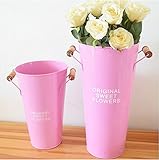 北欧風 花を生けやすい フラワー プラント バケツ フラワーテイラーズ ロング フラワーポット 鉄の花瓶