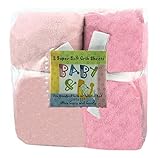 Baby & U Super Soft Crib Sheets (Solid Light Pink & Solid Dark Pink) by Baby & U [並行輸入品]