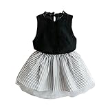 Cutelove 子供服 Tシャツ&スカート 上下セット 女の子 タンクトップ 袖なし 可愛い 夏 ストライプスカート ベビー 素敵
