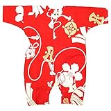 【宝尽くし・小槌・赤】 お祭りロンパース 赤ちゃん用 お祭り衣装　男女兼用 義若オリジナル商品