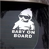 2 - Pack MOKRIL ® Baby on Board車安全サインExterior防水ビニール車デカールステッカー、Carlos Hangover