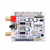 Cuifati DAC サウンドカード拡張ボード、デュアル ES9023 デコチップ I2S デジタルオーディオ 192kHz 24 ビット、RasPi 4B 3B+ 3B 2B 用、頑丈な PCB 構造
