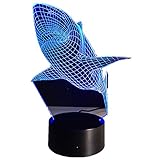 動物Shark 3dイリュージョンLED夜間ライトLuminaria LEDランプUSB LED Nightlightsホーム装飾子供の夜ランプ子供プレゼント