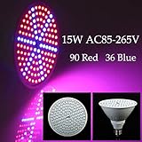 15 W E 27 90 レッド 36 ブルーガーデン植物成長 LED 電球温室効果植物花苗光