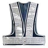 フチも光る安全ベスト フチぴかベスト 紺/白 安全ﾍﾞｽﾄ(紺/白)