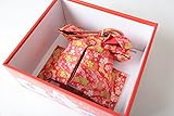 七五三作り帯（7歳用・赤色・桜柄・一ツ身用・三ツ身用・子供着物・ポリエステル）