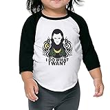 クール 子供 マイティ ソー ロキ トム ヒドルストン Ｔシャツ 100%棉 Black Size 3 Toddler