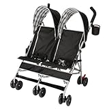 DELTA デルタ シティ ツインズ 双子 ブラック プレイド ベビーカー City ST L Side Stroller 11601-007 並行輸入品