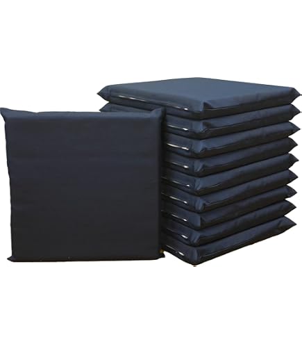 Amazon.co.jp: 十人色彩 レザー座布団 業務用 10枚セット 黒 40×40×5cm