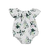 Lutents ベビー服 ロンパース カバーオール プリント花柄 フリル袖 女の子 カジュアル 快適 着心地良い 歩行服 パジャマ 新生児 出産祝いプレゼント 可愛い オシャレ