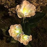 ソーラーフラワーライト led 造花 ソーラー カメリア ガーデンライト 電気代不要 1本 埋め込み式 屋外 芝生 玄関 庭園灯 夜もお庭を彩ります フラワーライト夜景ライト インテリア飾り ロマンチ
