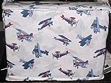 sky hawk TWIN SIZE sheet set (airplanes, airplane, bi-plane) [並行輸入品]