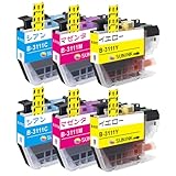LC3111 互換インクカートリッジ ブラザー 用 LC3111 インク 【C/M/Y-3色セット*2(合計6本)】対応：▲DCP-J981N▲DCP-J587N▲DCP-J582N▲DCP-J987N▲DCP-J982N▲DCP-J978N▲DCP-J972N▲DCP-J973▲DCP-J572N▲DCP-J577N▲MFC-J903N▲MFC-J893N▲ MFC-J898N