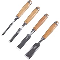 Amazon | 木工平ノミ 4本セット 木彫り クロムバナジウム鋼 ノミ のみ