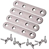 BCP 4pcs 3 inches Stainless Steel Flat Mending Repair Plate Bracket Connector [並行輸入品]