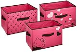 ハローキティ どこでも収納ボックス(3個セット) ピンク×ブラック YTCF-3PKKA(PI2/BK)