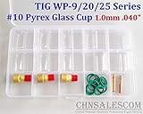 CHNsalescom 26枚TIG溶接ガスレンズ＃10パイレックスガラスカップキット（WP-9/20/25用）1.0mm .040 "