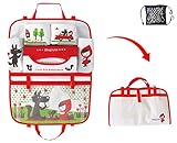 べビキャレット おでかけポケット 車用 多機能収納 ドライブポケット 持ち運び便利 マザーズバッグ シートポケット (赤ずきん)