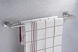 KES Bathroom Double Towel Bar Brushed SUS 304 Stainless Steel Bath Wall Shelf Rack Hanging Towel Dua