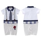 Cutelove ベビー服　新生児　赤ちゃん　男の子　ボディスーツ　ロンパース　半袖 　ネクタイ　キャミセット　夏　綿95％　おしゃれ
