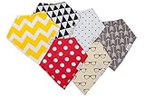 Baby Bandana Drool Bibs Six Pack Gift Set For Teething & Drooling Boys & Girls by Little Orchid