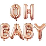 16インチローズゴールド" Ohベビー"文字箔バルーンパーティー装飾ベビーシャワー誕生日ウェディングイベントSupplies DIY Hanging Balls