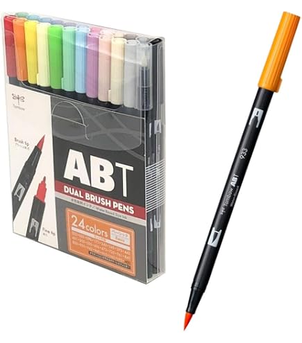 Amazon.co.jp: トンボ鉛筆 水性マーカー ABT全108色+ABT全108色用