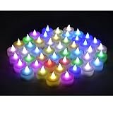 Instapark LCL-C48 Battery-powered Flameless Color-changing LED Tealight Candles, Four Dozen Pack [並行