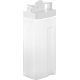 山崎実業(Yamazaki) 倒して置けてそのまま注げる 冷水筒 2.2L ホワイト W12.5×D8.5×H31.1cm タワー tower 食洗機対応 横置き 縦置き ドアポケットに収まる ドリンクサーバー 10029