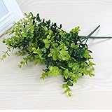 5pc Fake Plant Green Leaves鉢植え花Plante人工植物 One Size グリーン 562941152308-1