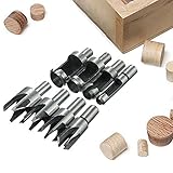 Bestgle 8ピース 切削工具ドリルビットセット 木材プラグカッター 5/8 "1/2" 3/8 "1/4"木工コルクドリルビット