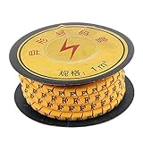 XDiscount ケーブル・マーカー　ケーブル・マーカー・ロール　 Fプリント　イエロー　フレキシブル　2mの長さ　PVC