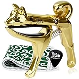 Phoenix カポタスト 多弦 ギター ワンタッチ カポ 【 柴犬 SHIBA 】 お手入れ用 ファイバークロス 0.71㎜ ティアドロップ タイプ ピック 安心安全メーカー保証書 4点セット エレキ クラシック アコースティック