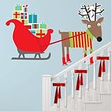 Oopsy Daisy Peel and Place Reindeer and Sleigh by Vicky Barone, 54 by 30-Inch by Oopsy Daisy