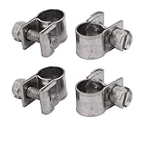 uxcell ホースクランプ　ホースバンド 304ステンレス鋼 燃料ホースクランプ 調整可能バンド 7mm-9mm クーラントパイプ継手 4個入り