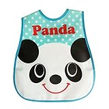 Lovely Cartoon Pattern Baby Waterproof Drool Bibs with Magic Stick for Babies and Toddlers (Panda) b