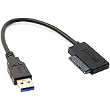 JSER Xiwai USB 3.0 - 7+6 13ピン スリムライン SATA アダプターケーブル ノートパソコン CD DVD ROM 光学ドライブ用